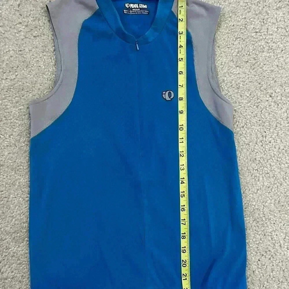 Pearl Izumi Jersey Sleeveless Shirt 1/4 Zip Size Medium Blue Cycling Biking 1803 - Picture 3 of 13
